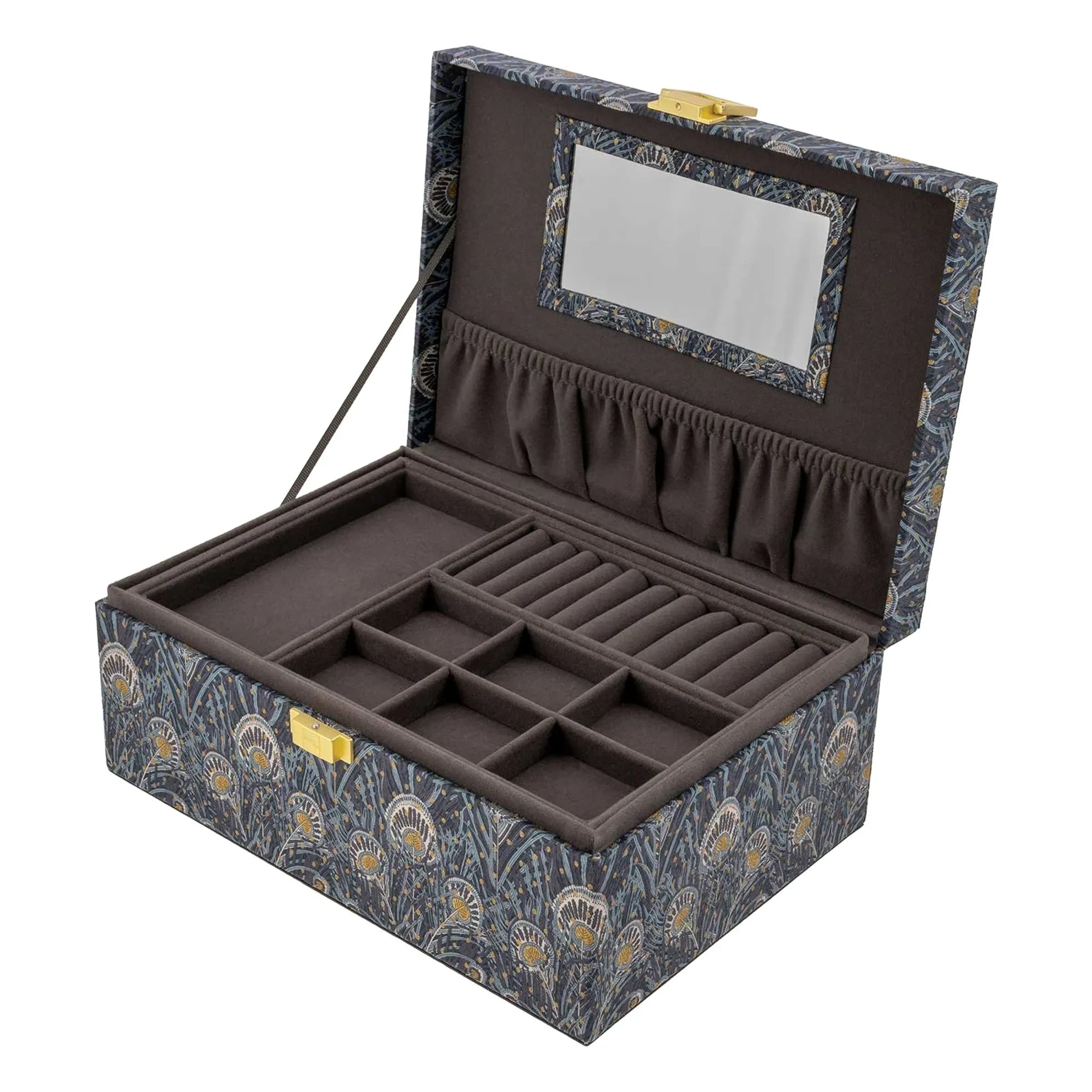 Bon Dep - Large MW Liberty Queen Hera Spot Jewelry Box | Midnight Blue