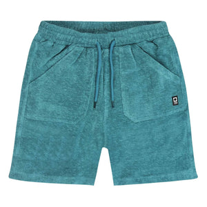 Tumble N'Dry - Short Beach Port Peshtemal Organic Cotton | Peacock Blue