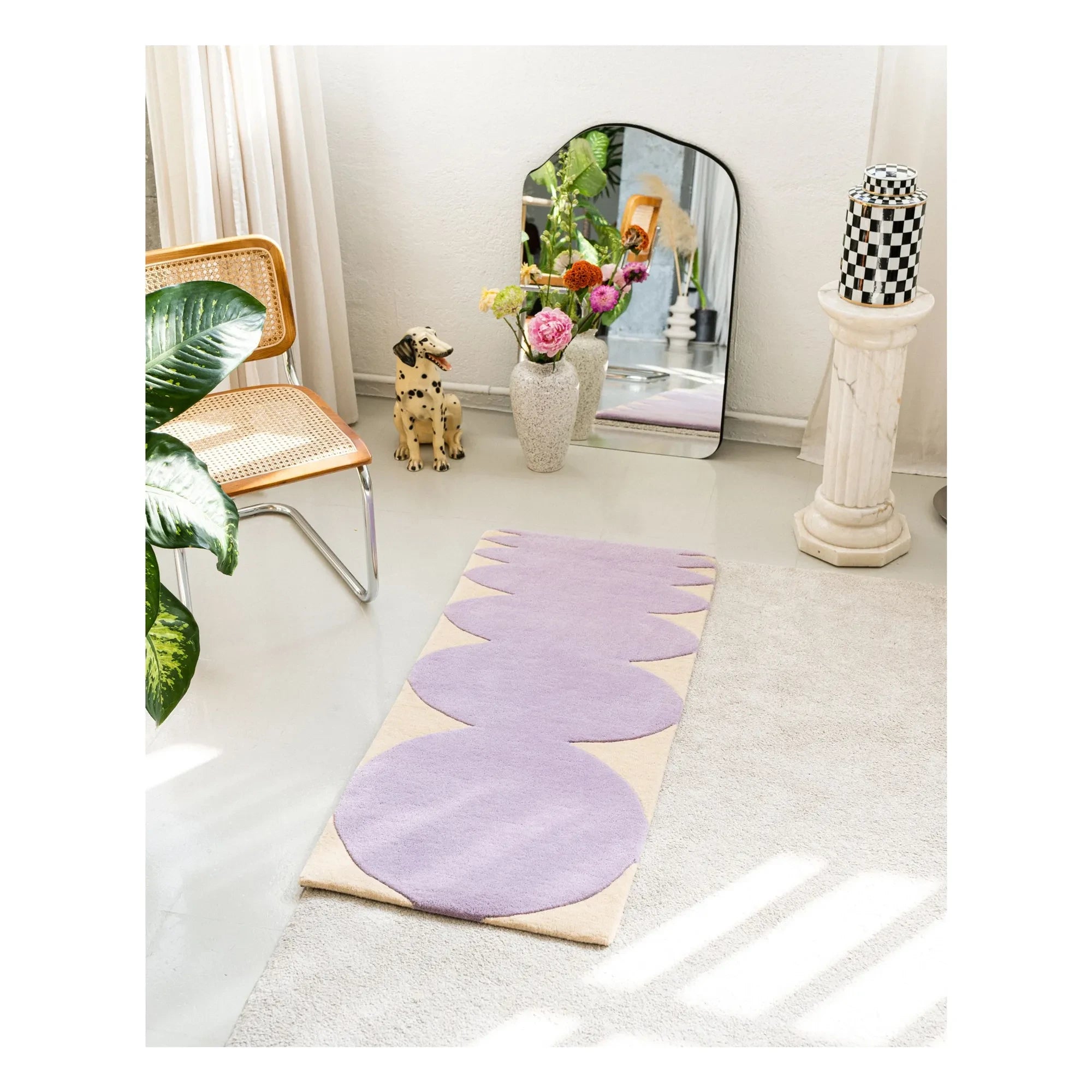 Tarta Gelatina - Bouncy wool rug | Lilac