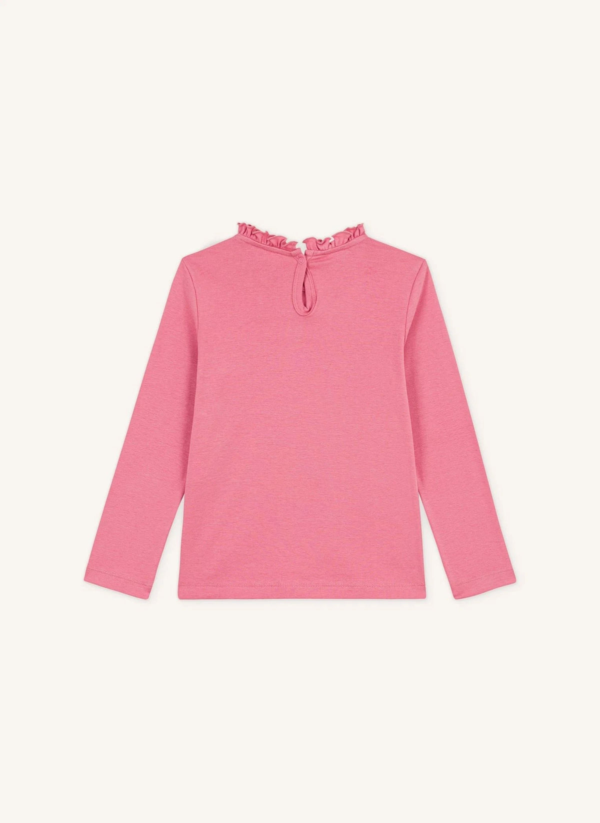 Petit Bateau - Organik pamuklu yakalı T-shirt | Pembe