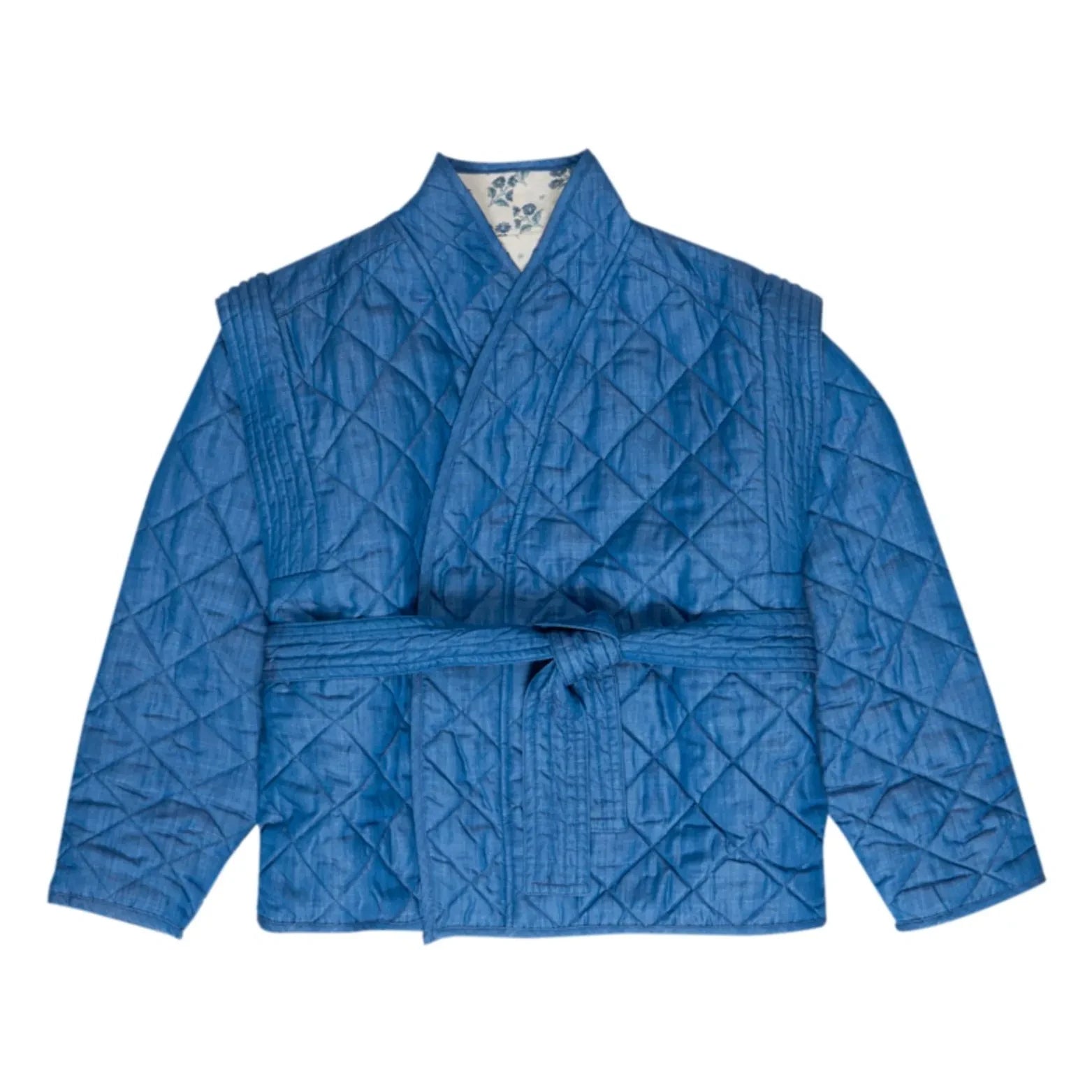 The New Society - Eleni Hyacinth Linen Double-Sided Jacket - Women's Collection | Blue