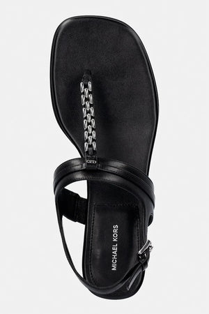 MICHAEL Michael Kors kadın düz tabanlı deri Marcia Thong Sandal