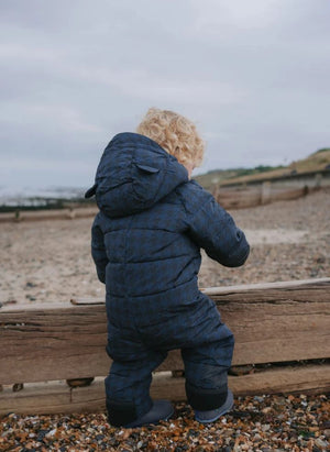 Töastie - Waterproof Houndstooth Cloud Jacket Made from Recycled Fibers | Blue