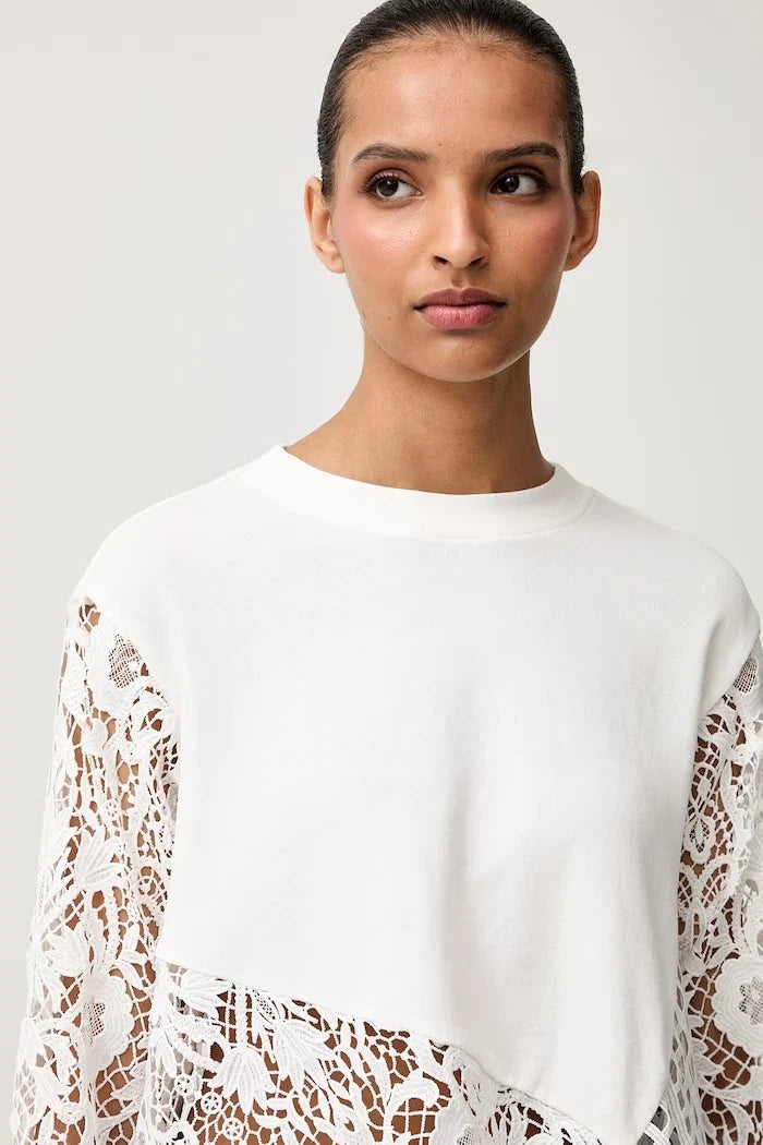 AllSaints Kadın Pamuk Elastan Bluz MALORIE LS TOP