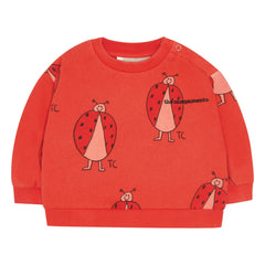The Campamento - Baby Girl Ladybug Sweatshirt | Red