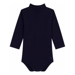 Petit Bateau - Organic Cotton Turtleneck Bodysuit | Night Blue