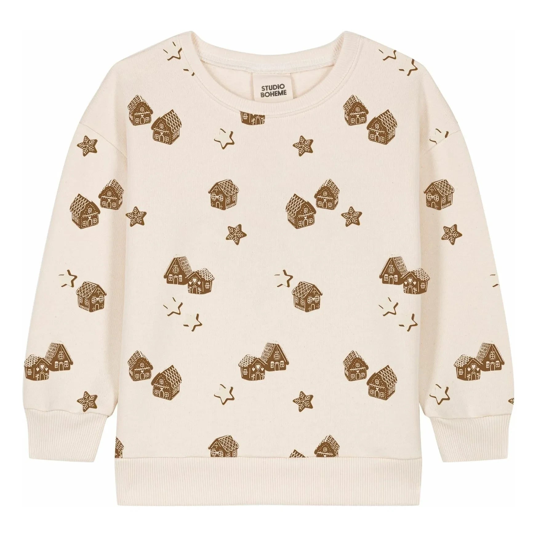 Studio Bohème - Noel Ayısı Sweatshirt Organik Pamuk | Ecru