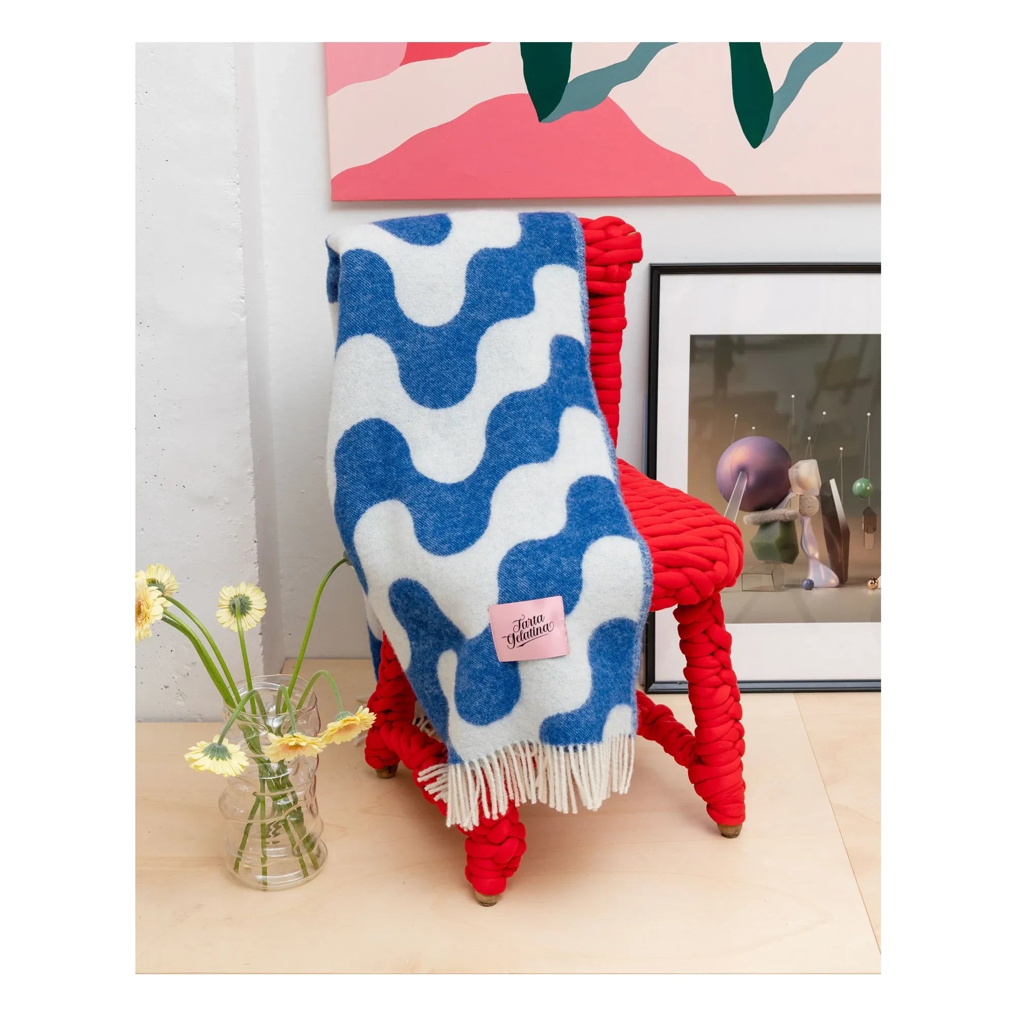 Tarta Gelatina - Medusa Wool Blanket | Blue