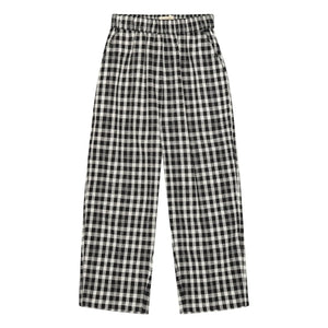 brunobruno nation - Dora Organic Cotton Checkered Pants | Black