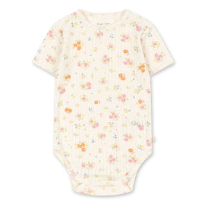 Konges Sløjd - Minnie Organic Cotton Ribbed Short Sleeve Bodysuit | Ecru