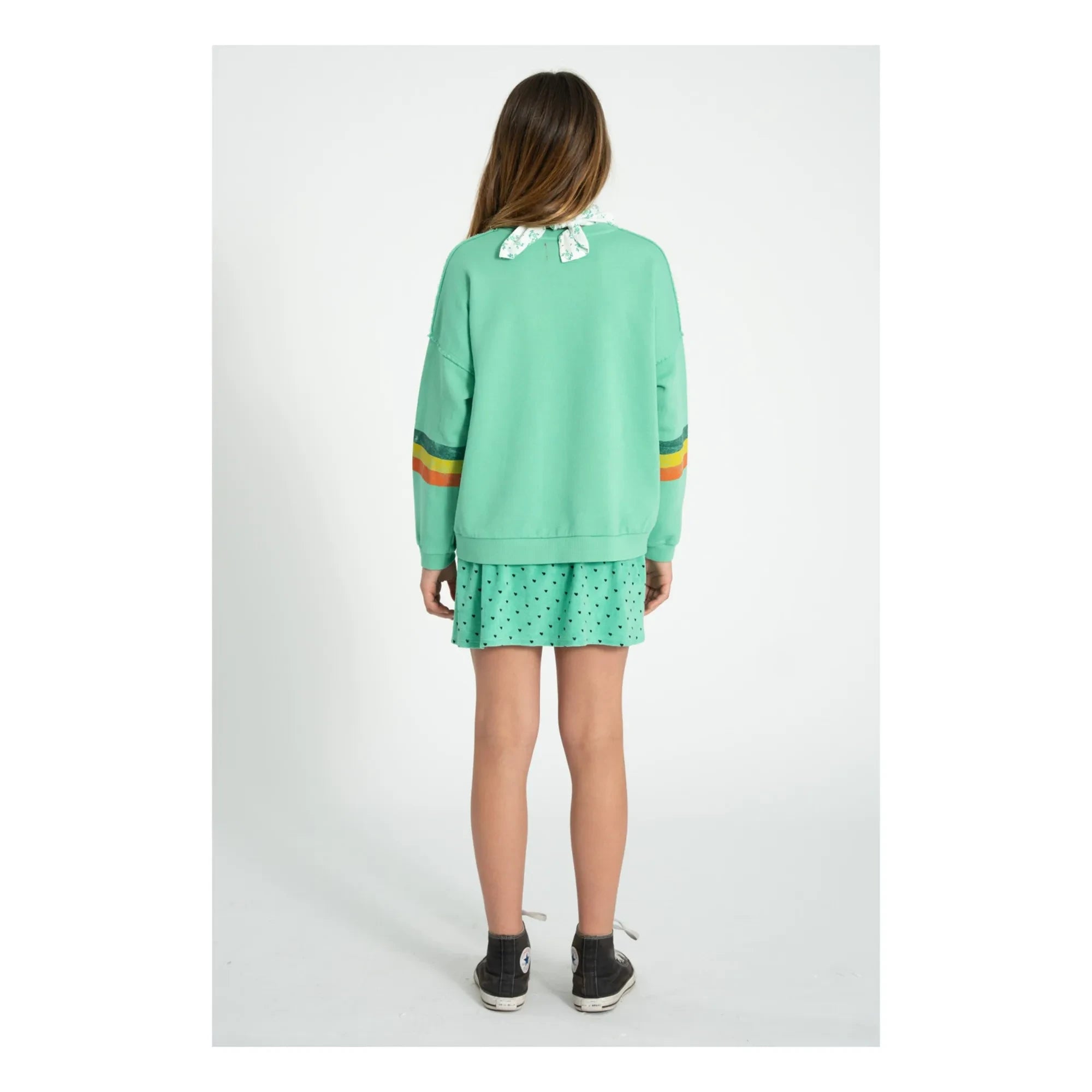 Piupiuchick - Striped Organic Cotton Sweatshirt | Green