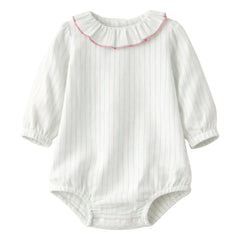 Lililotte - Castille striped organic cotton romper | Mint Green