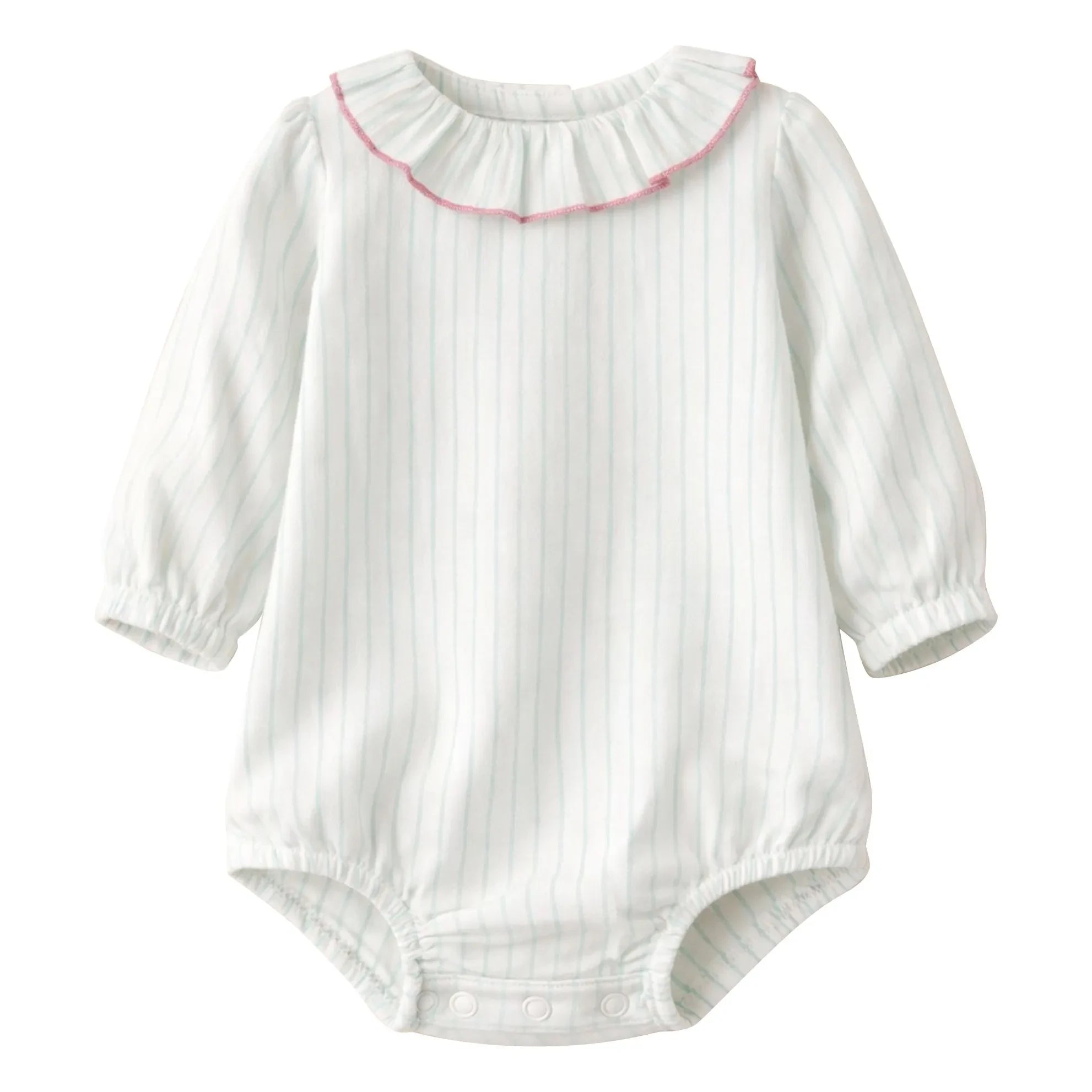 Lililotte - Castille striped organic cotton romper | Mint Green