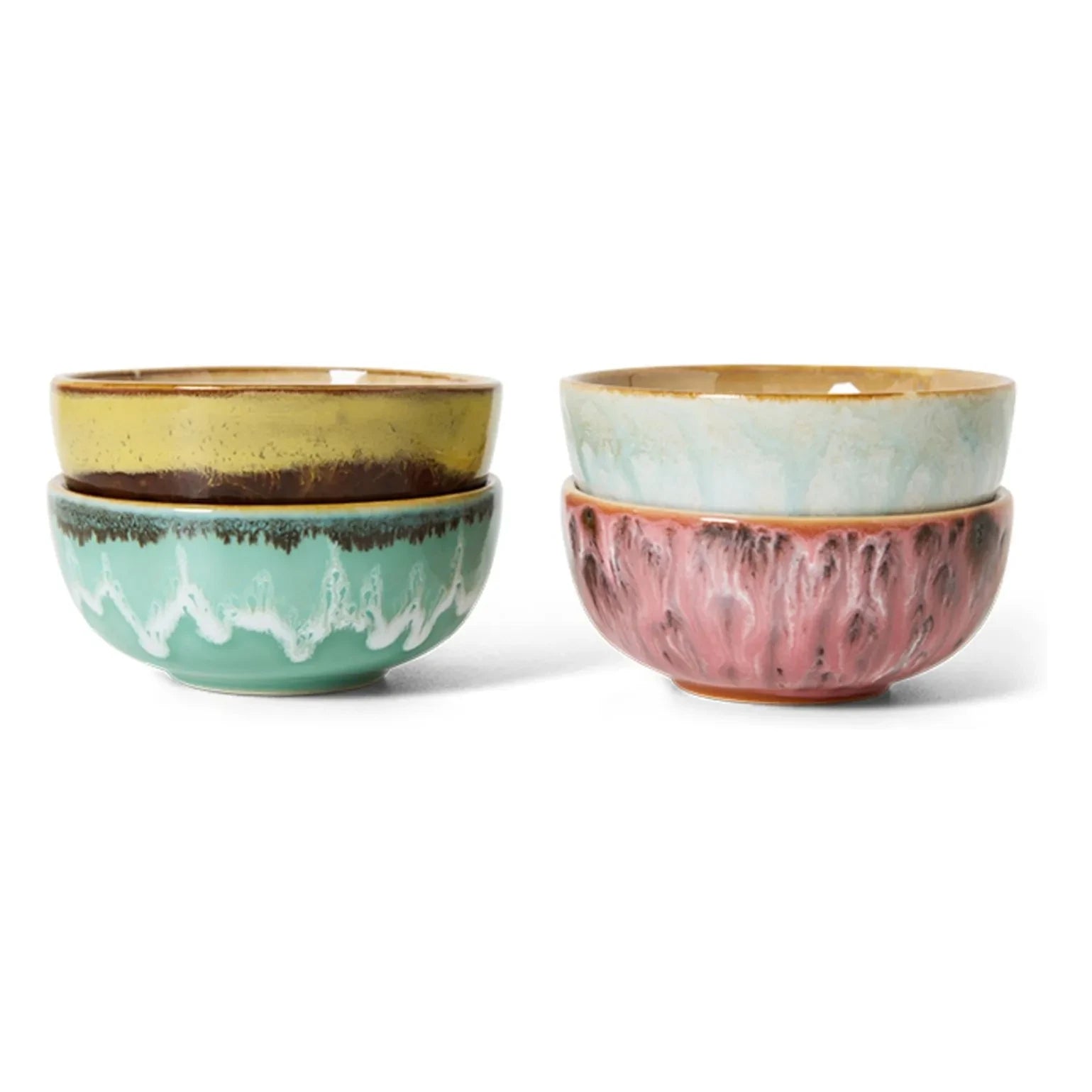 HKliving - 4-Piece Stoneware Bowl Set