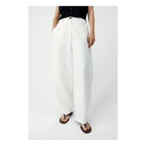 Cordera - Linen and cotton balloon pants | White