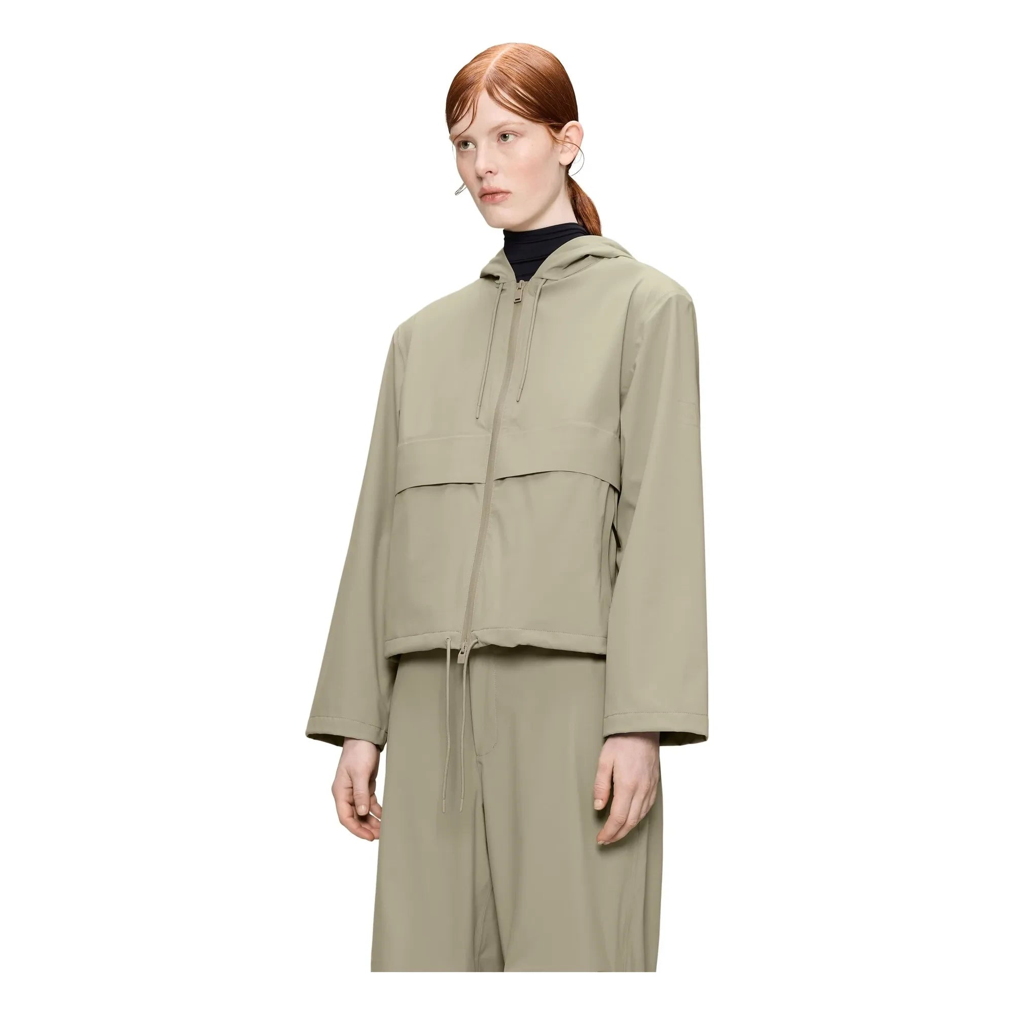 Rains - Suva Hardshell Short Drawstring Jacket W3 | Beige