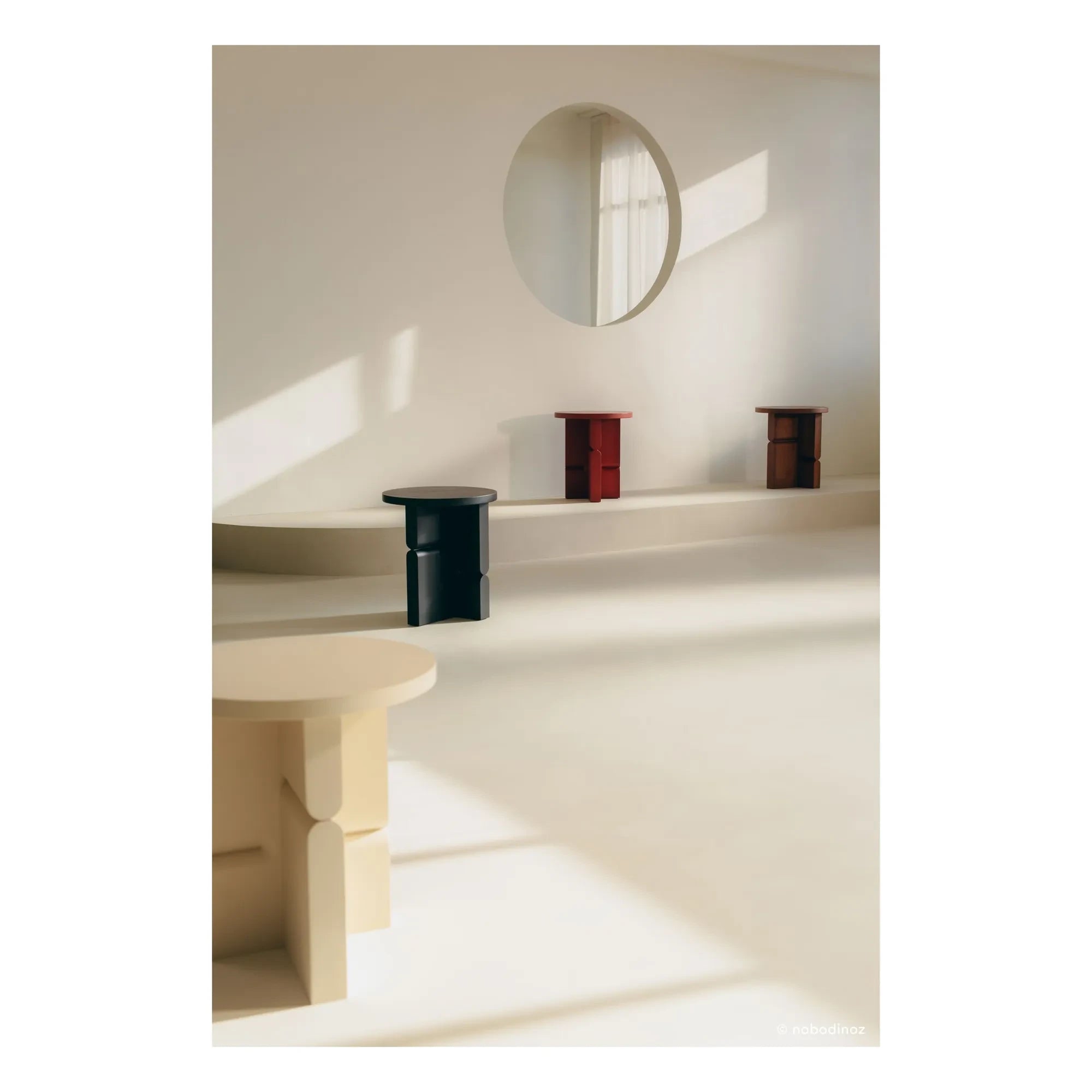 Nobodinoz - Noon Painted Wooden Side Table | Black