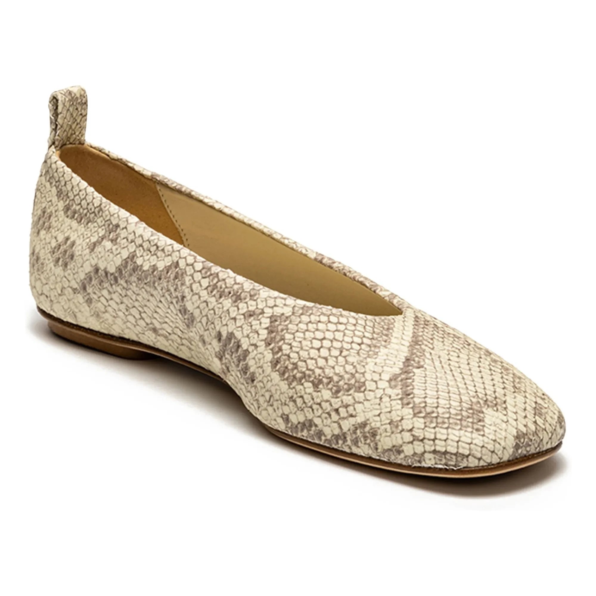 Odare - Bobette Python ballerina shoes | Gray