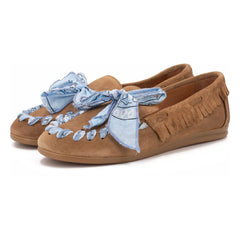 Toral - Dalma Suede Boat Shoe | Dark Sand Color