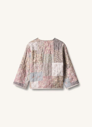 Wheat - Ima Patchwork Organik Pamuklu Kapitone Ceket | Açık Pembe