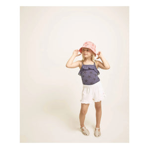 Búho - Terry Ruffled Shorts | Ecru