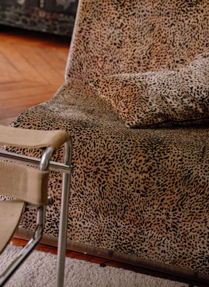 The Socialite Family - Carino Roseanna x The Socialite Family Leopard Pattern Jacquard Velvet Pillow | Leopard