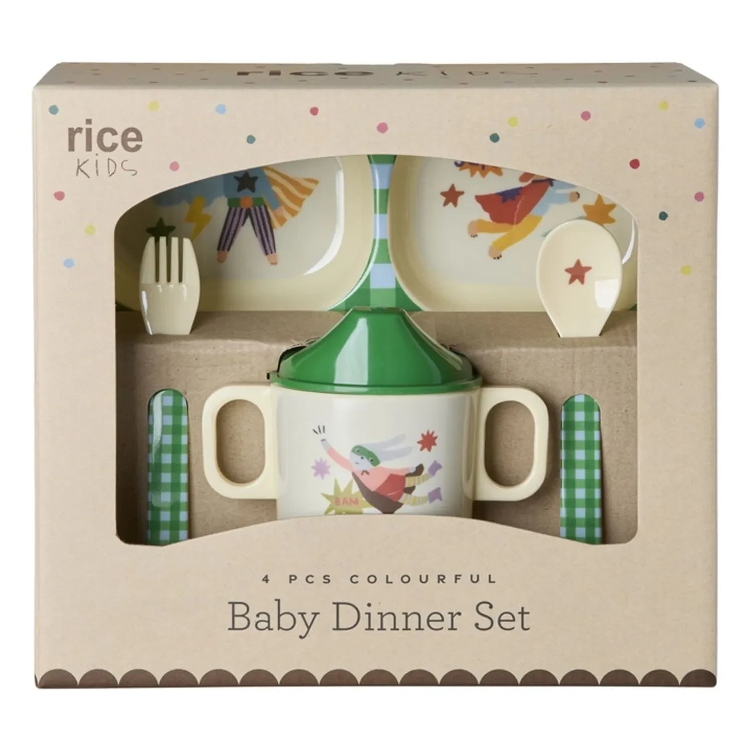 Rice - Hero Melamine Lunch Box | Green