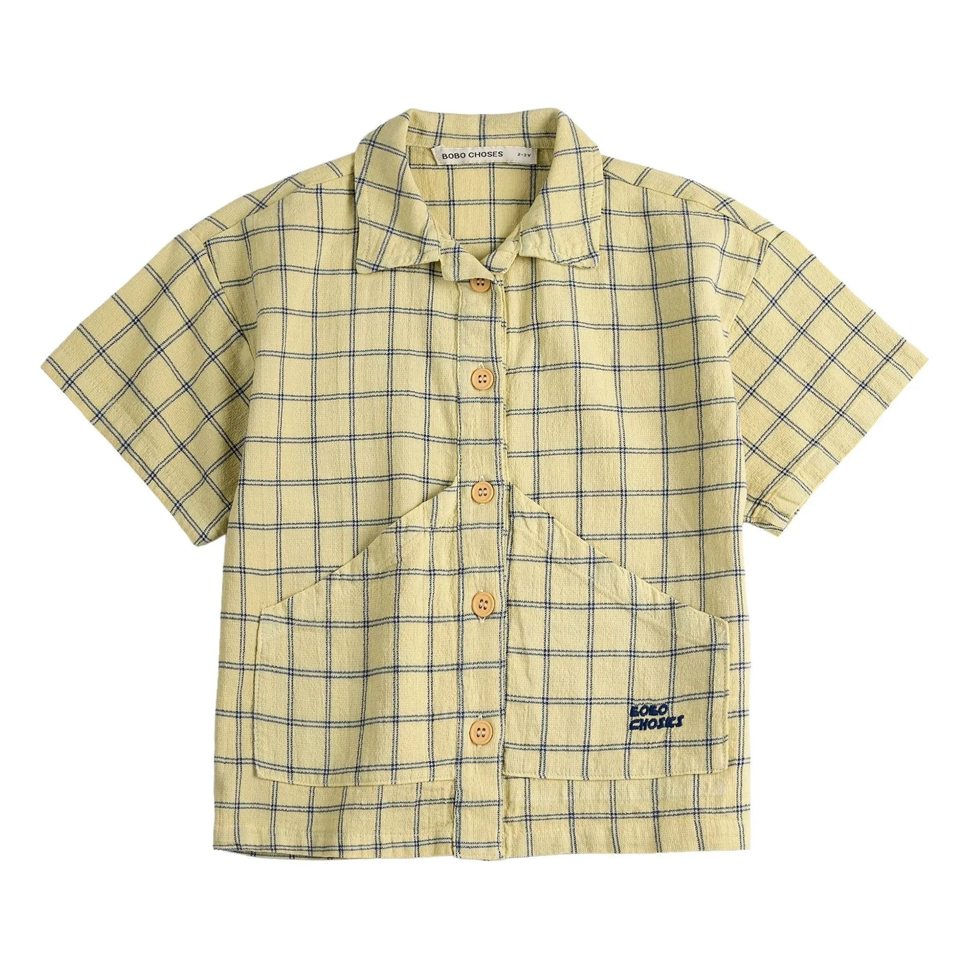 Bobo Choses - Organic Cotton Plaid Shirt | Yellow