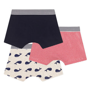 Petit Bateau - 3-Pack Mobidic Organic Cotton Boxer Set | Navy Blue