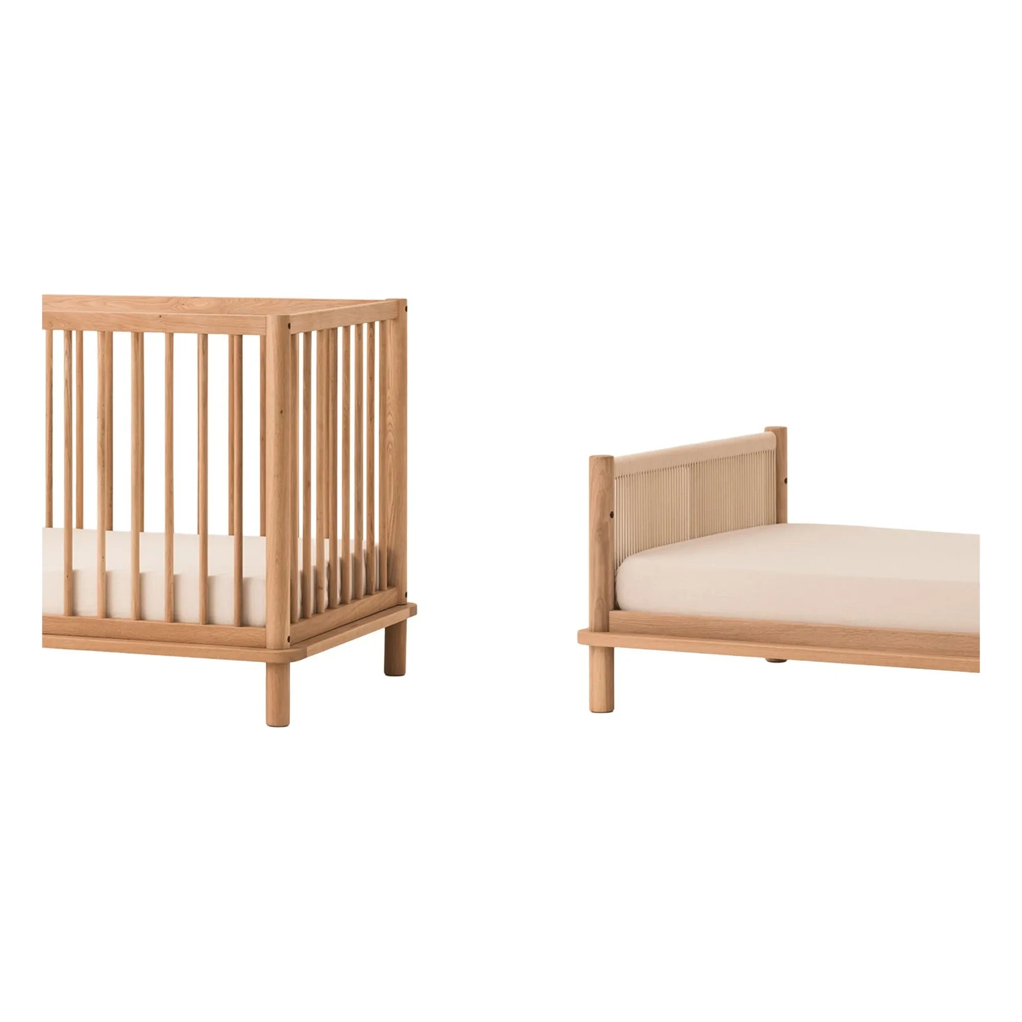 Nobodinoz - Latitude 70x140 Convertible Crib and Junior Bed Extension | Oak