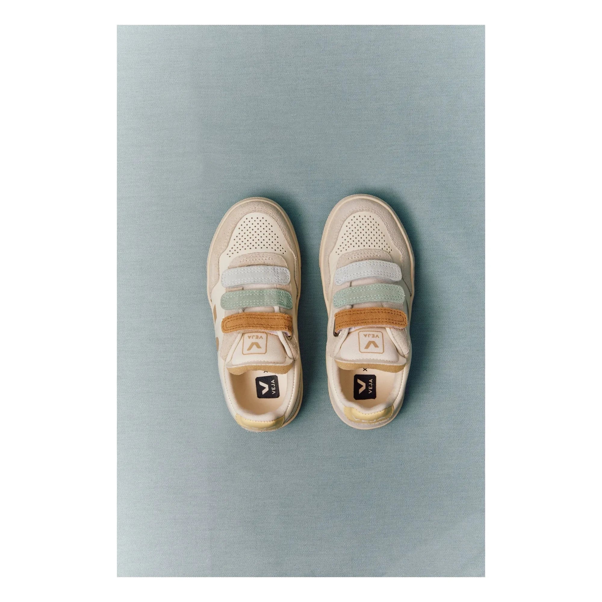 Veja - Veja x Bonpoint Small V-90 Leather Sneakers | Gray