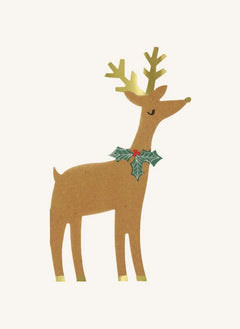 Meri Meri - Reindeer shaped napkins - Set of 16