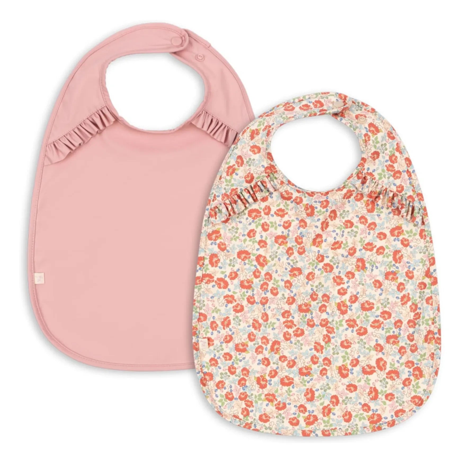 Konges Sløjd - Kaluka Ruffled Bibs - 2-piece Set | Pink