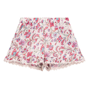 Louise Misha - Vallaloid Floral Print Shorts | Cream