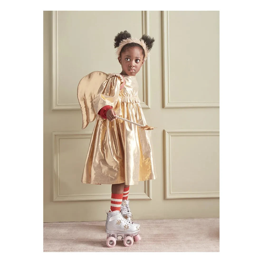 Meri Meri - Metallic Quilted Angel Wings and Crown | Gold