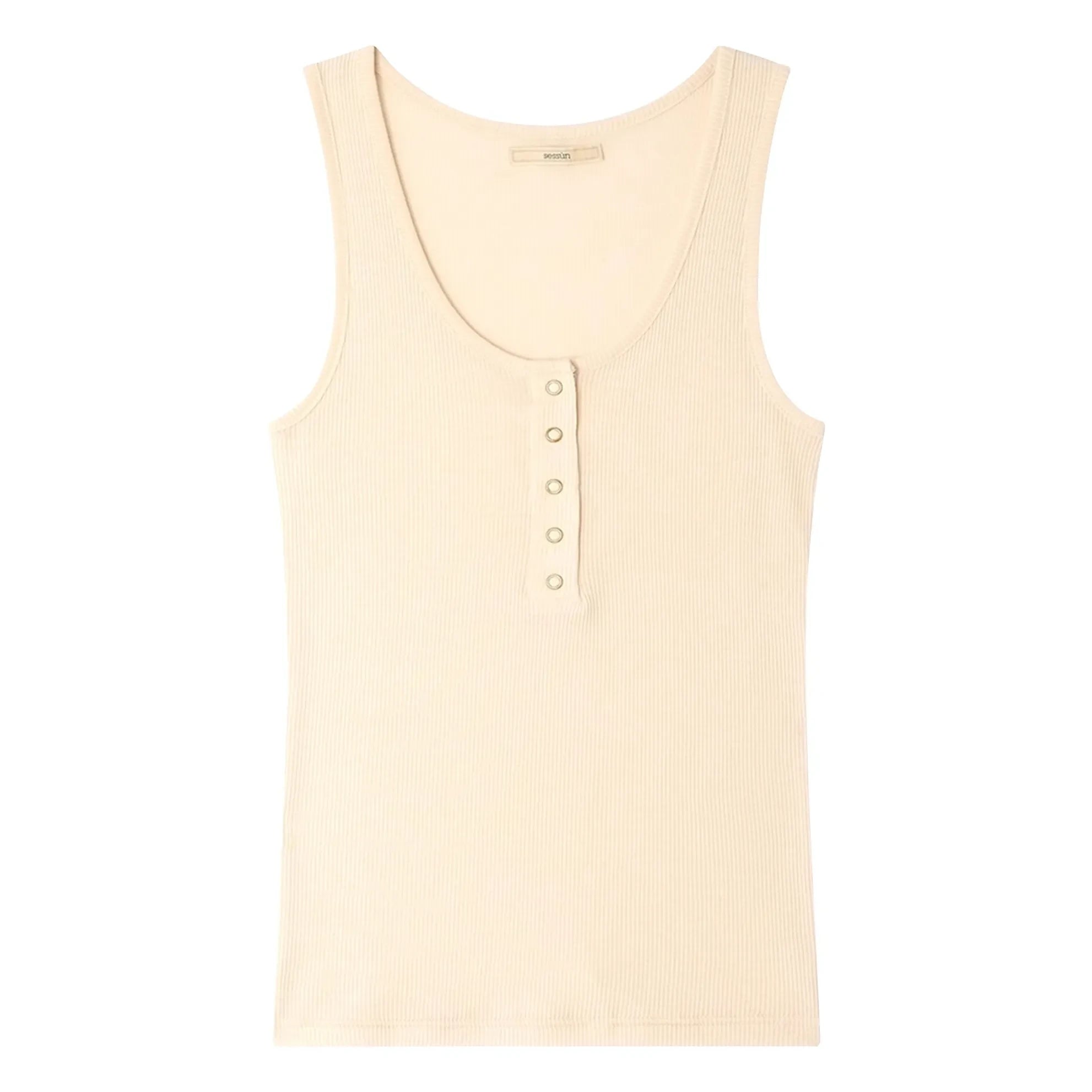 Sessùn - Camargo Strap Tank Top | Ecru