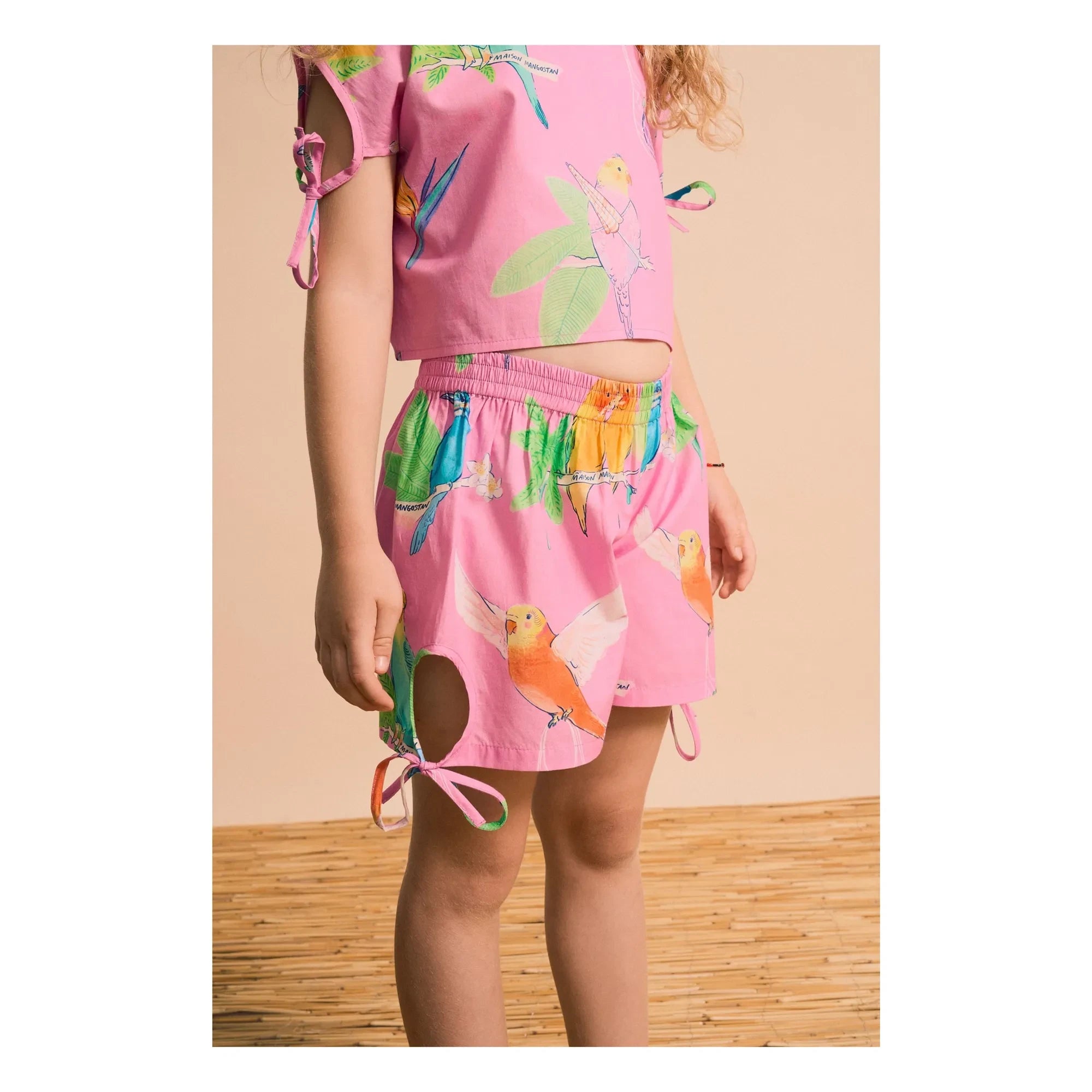 Maison Mangostan - Short Oiseaux | Pink