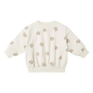 Quincy Mae - Organic Cotton Bear Sweatshirt | Ecru