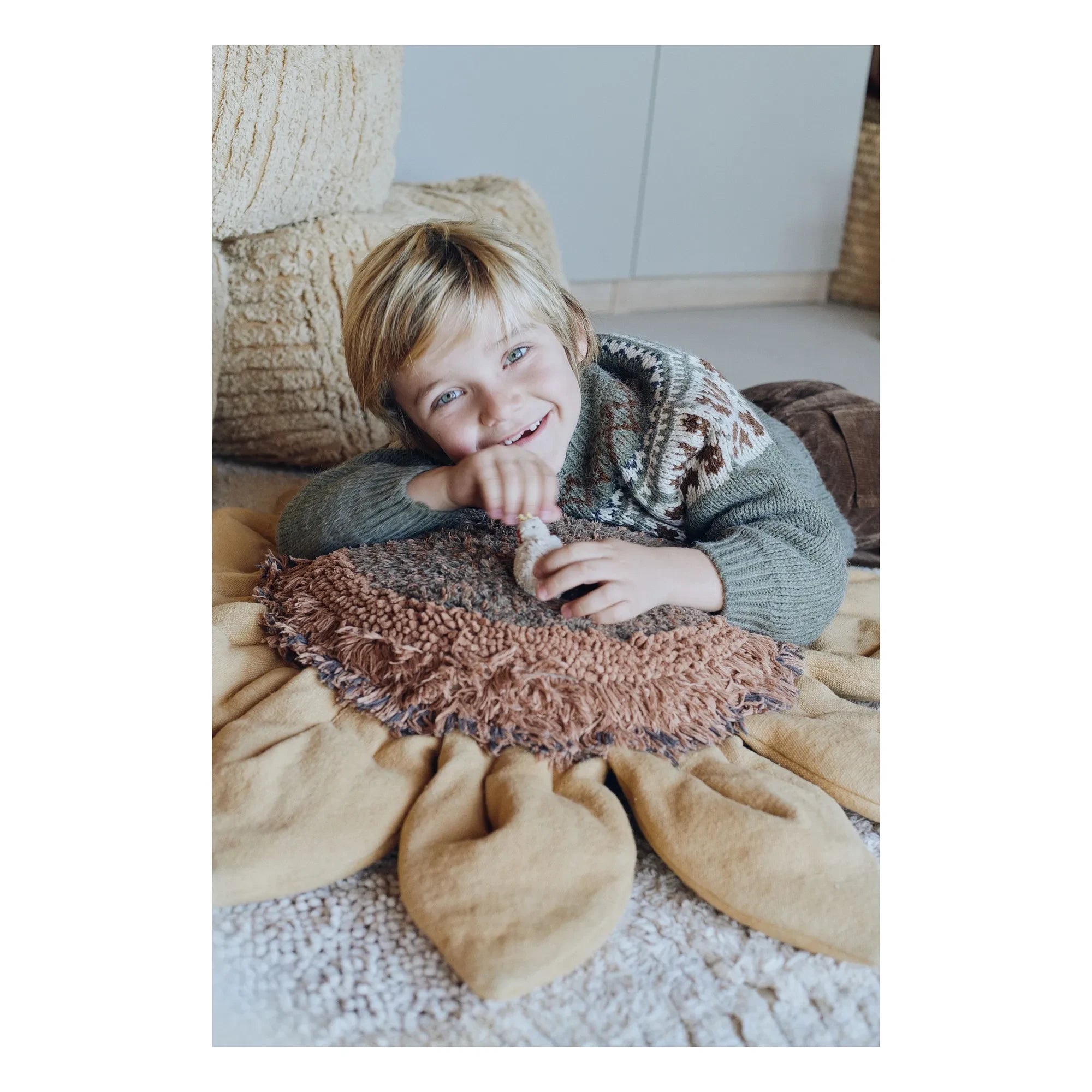 Lorena Canals - Sunflower Pouf | Yellow