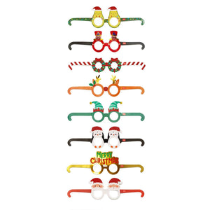Legami - Set of 8 Christmas Paper Eyeglasses