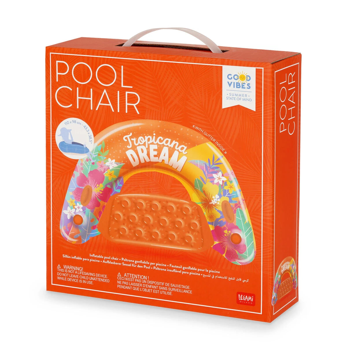 Legami - Inflatable pool chair - Tropicana Dream