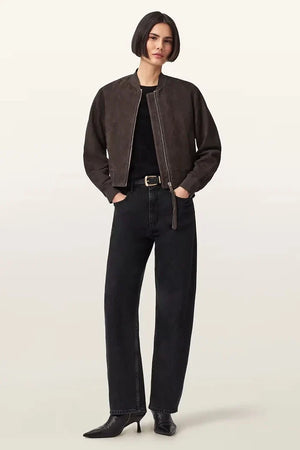 AllSaints kadın süet bomber ceket ORTEN