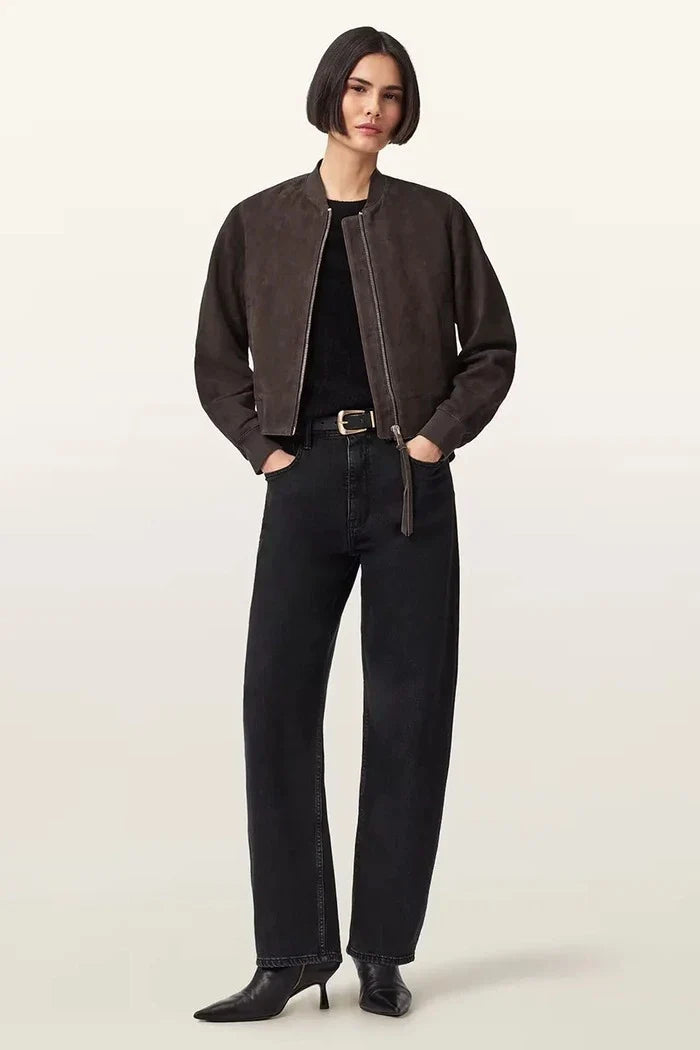 AllSaints kadın süet bomber ceket ORTEN