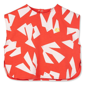 Wynken - Organic Cotton Bird Print Top | Red