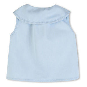 Chloé - Embroidered Denim Top | Blue