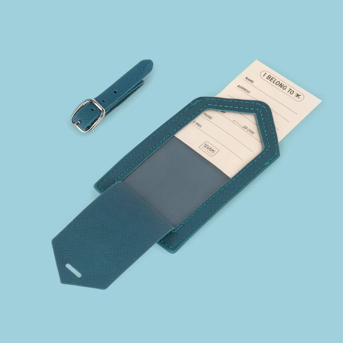 Legami - Petrol Blue Luggage Tag