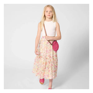 Chloé - Organic cotton floral print skirt | Cream