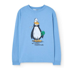 The Animals Observatory - Organic cotton Dog Penguin T-shirt | Light blue