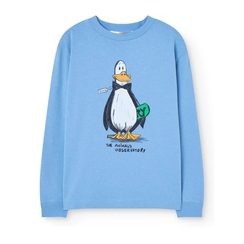 The Animals Observatory - Organic cotton Dog Penguin T-shirt | Light blue