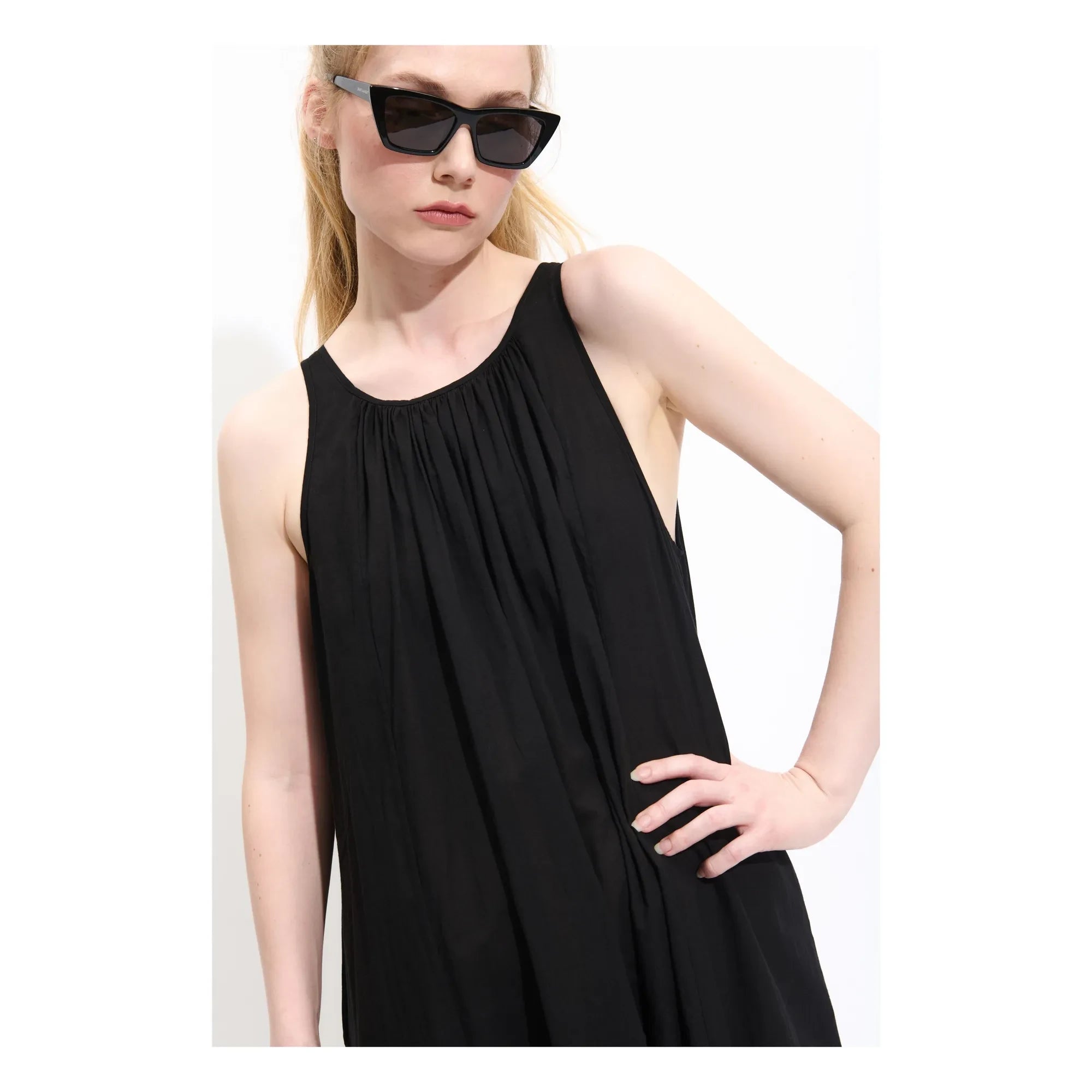 BELLEPIECE - Biaccio Pamuk voile elbise | Siyah